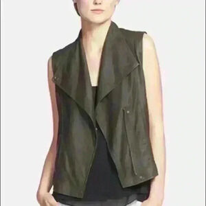Vince Brown  Leather Vest, Size M